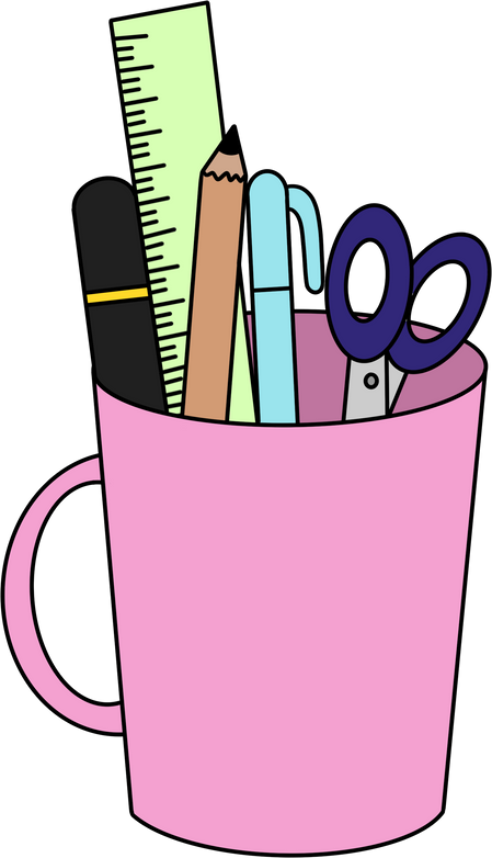 Cup with School Supplies 